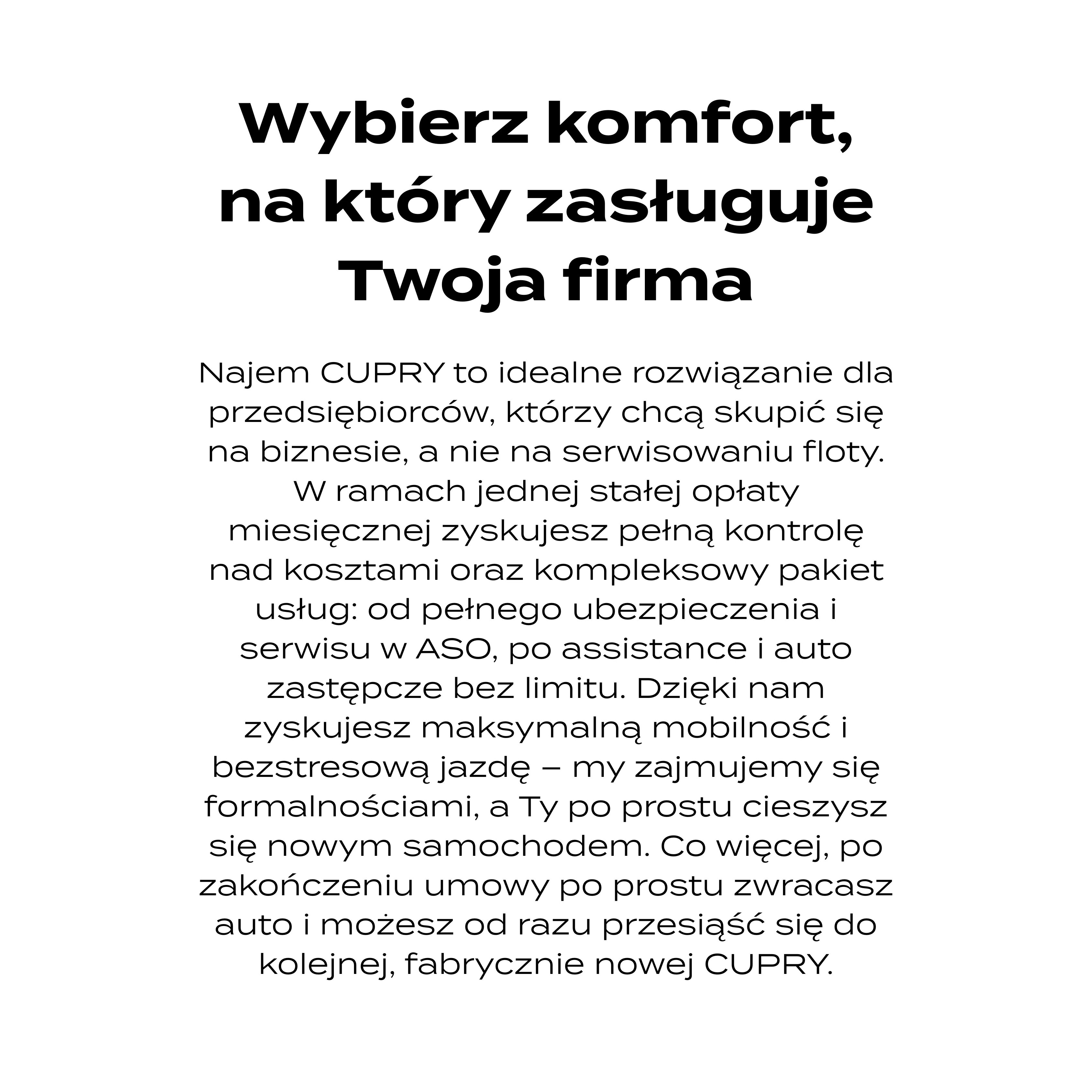 najem dla samochodu dla firm