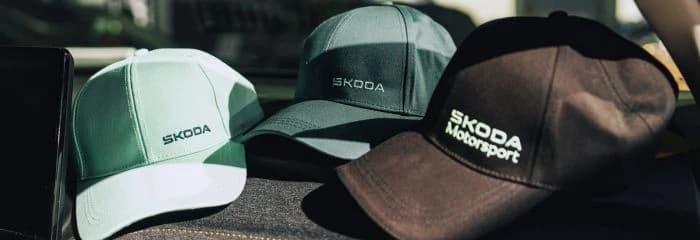 Czapki z daszkiem obrandowane logo Skoda