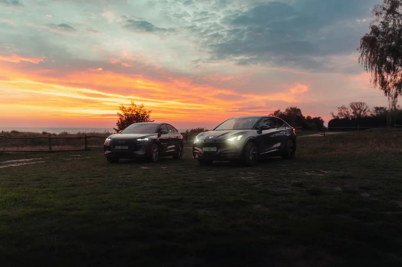 Elektrycze AUDI i CUPRA Zachód słońca
