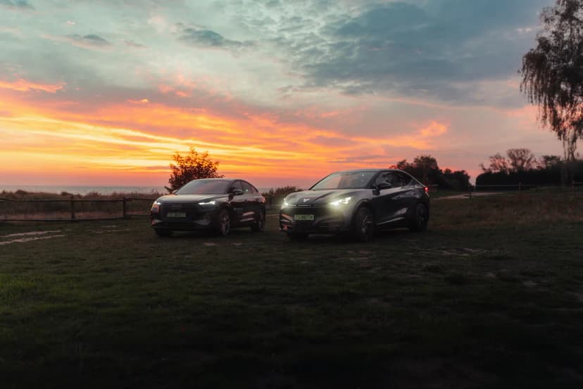 Elektrycze AUDI i CUPRA Zachód słońca