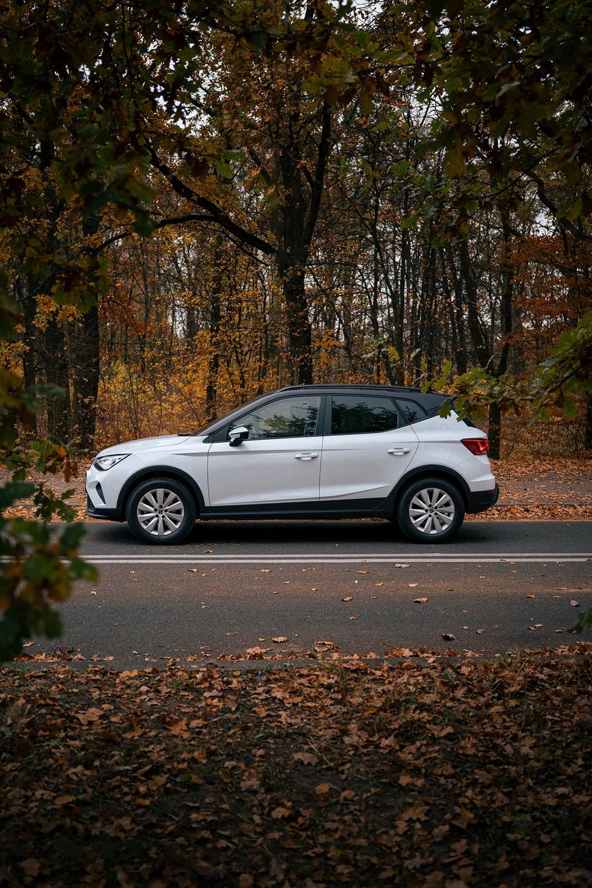 SEAT Arona w jesiennym lesie