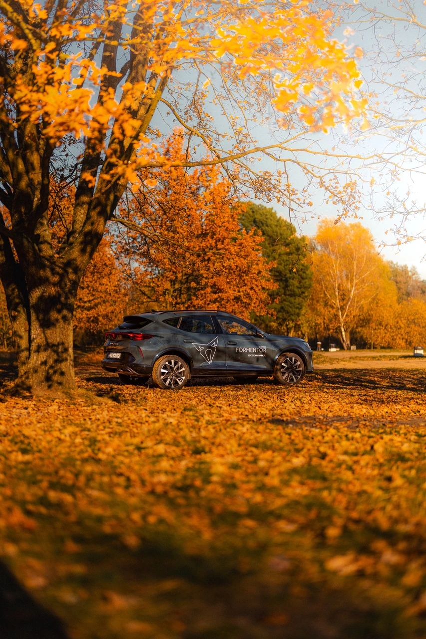 Nowa CUPRA Formentor w jesiennym parku